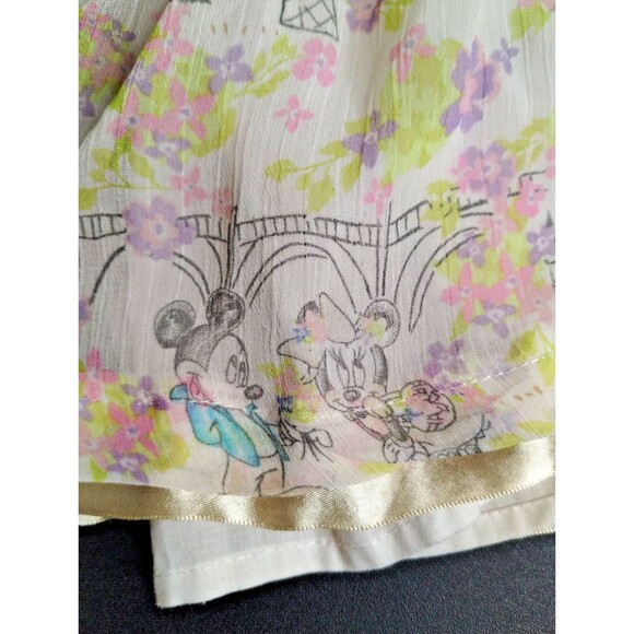 Disney toddler girls pink Mickey and Minnie Gold Bow Trim Elastic tutu SKORT 4t - Picture 9 of 11